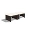 2 Pieces Patio Rattan Ottomans With Soft Cushion For Patio and Garden
